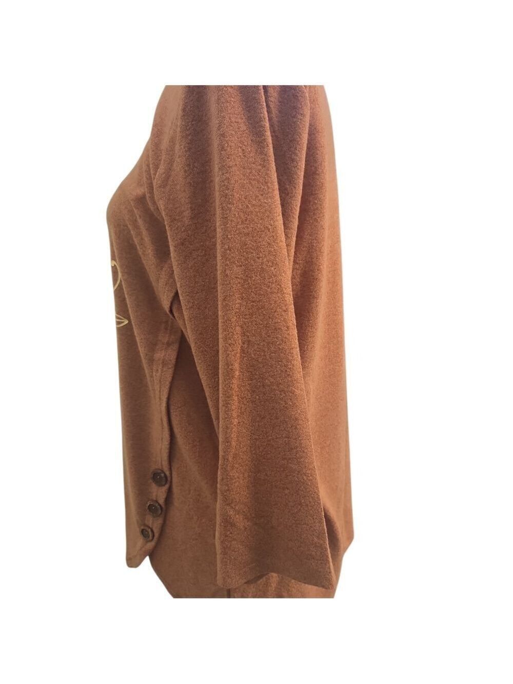 NwT New Pumpkin Print Brown Tunic Top - Picture 7 of 12